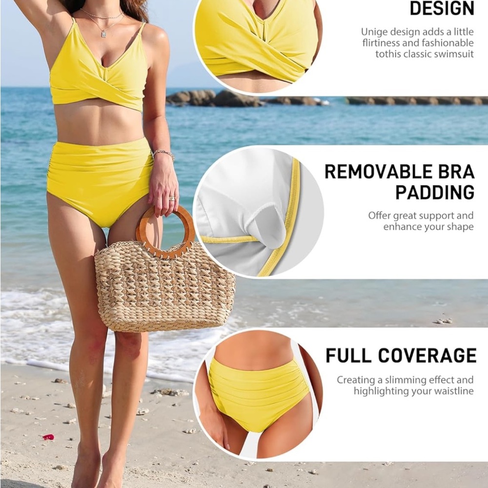 NWT Yellow 2 Piece Bikini - Picture 4 of 8